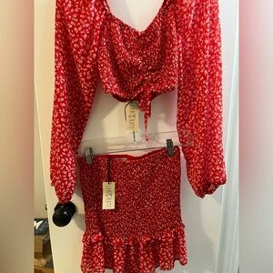 Gab & Kate floral skirt set